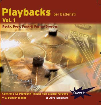 CD-Cover Playbacks per batteristi Vol.1 - Funk Rock Fusion Pop