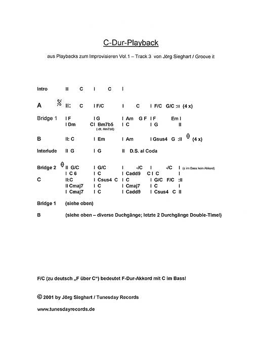 c-dur leadsheets